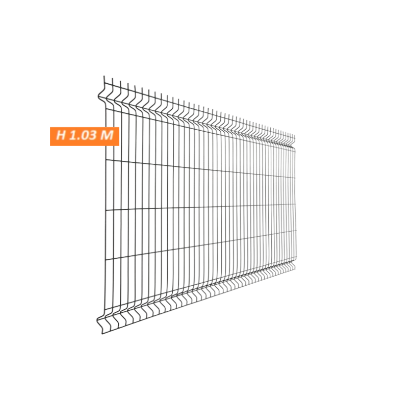 PROFENCE Anthracite, Panneau clôture rigide,[2.23 x 1.03 m | Ø 4/5mm]