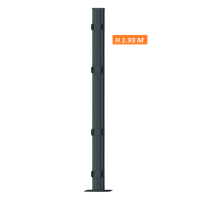 PROFENCE Anthracite, KIT Poteau de clôture, [à platine | H 1.93 m]
