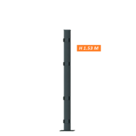 PROFENCE Anthracite, Poteau de clôture, [à platine | H 1.53 m]