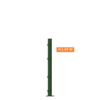 PROFENCE Vert, KIT Poteau de clôture, [à platine | H 1.03 m]
