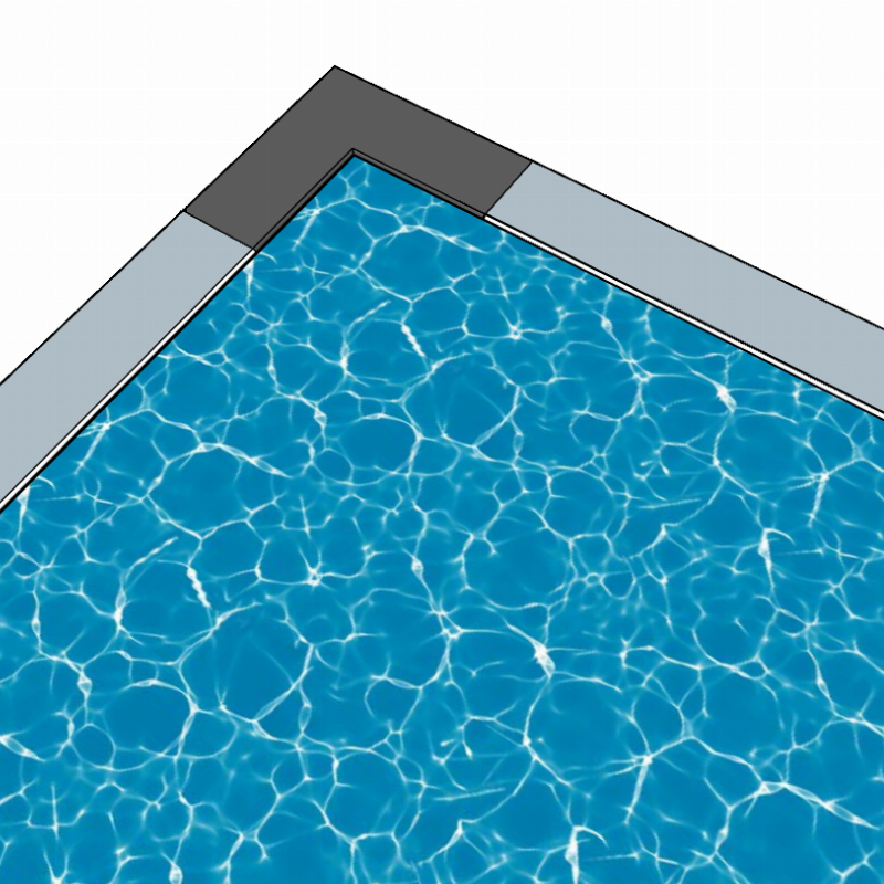 LUNA Gris, Margelle de piscine