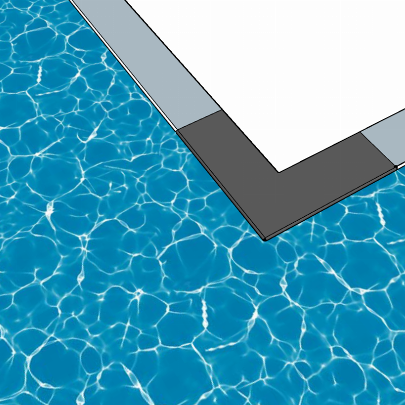 LUNA Gris, Margelle de piscine