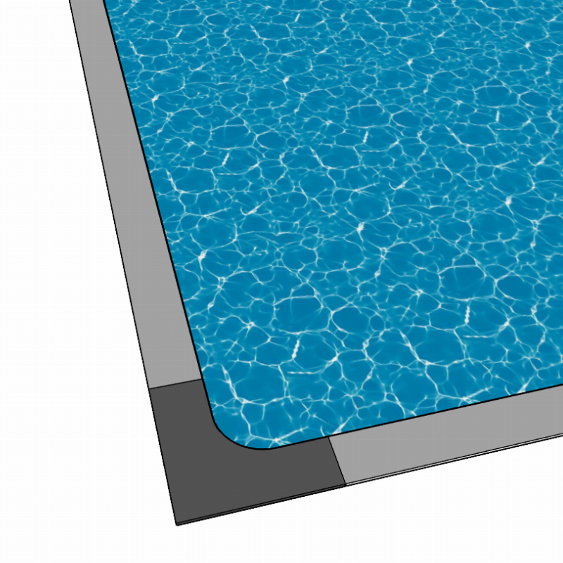 LUNA Gris, Margelle de piscine