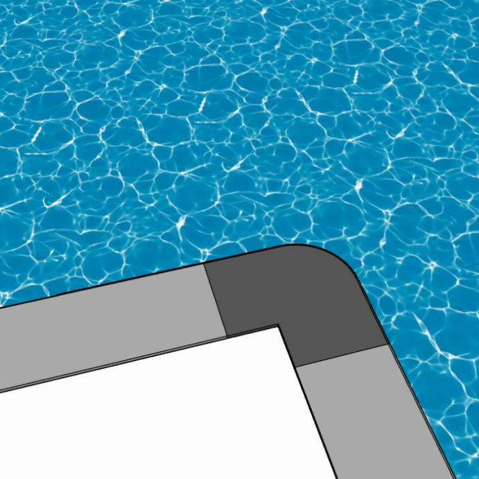 LUNA Gris, Margelle de piscine