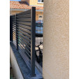 F60 LOUVER Anthracite, Clôture aluminium persienne [L 2.0 x H 1.5 m]