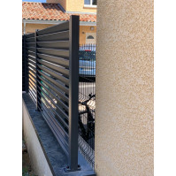 F60 LOUVER Anthracite, Clôture aluminium persienne [L 2.0 x H 1.7 m]