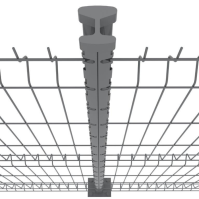 PROFENCE Anthracite, Poteau clôture à platine & encoches [H 1.93 m]