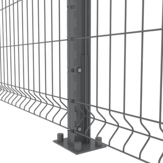 PROFENCE Anthracite, Clôture rigide à platine & encoches, [H 1.03 m]