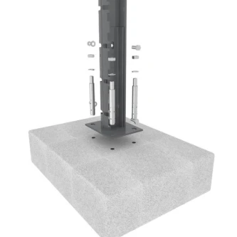 PROFENCE Anthracite, Clôture rigide à platine & encoches, [H 1.03 m]