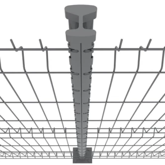 PROFENCE Anthracite, Clôture rigide à platine & encoches, [H 1.03 m]