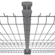 PROFENCE Anthracite, Clôture rigide à platine & encoches, [H 1.93 m]