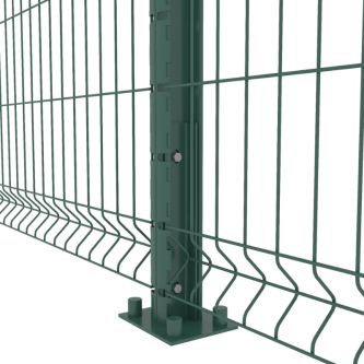 PROFENCE Vert, Clôture rigide à platine & encoches, [H 1.73 m]