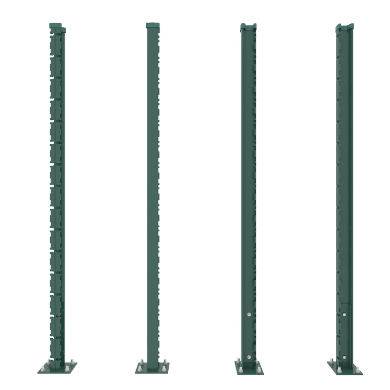 PROFENCE Vert, Poteau clôture à platine & encoches [H 1.03 m]