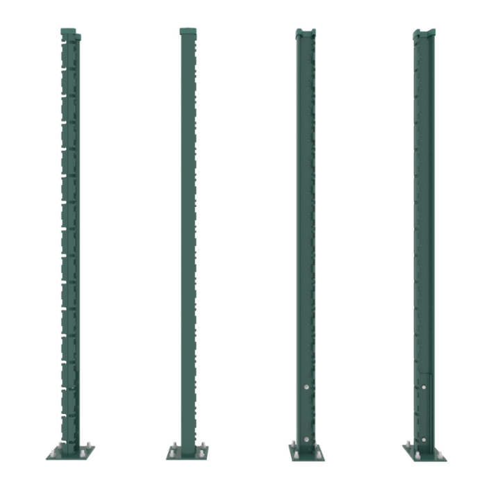 PROFENCE Vert, Poteau clôture à platine & encoches [H 1.03 m]