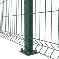 PROFENCE Vert, Poteau clôture à platine & encoches [H 1.23 m]