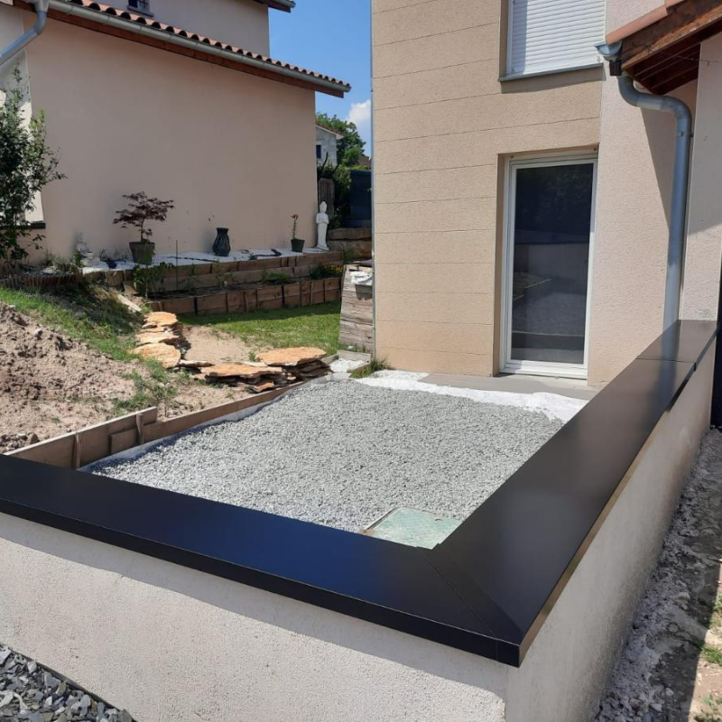 PROFENCE Anthracite, Angle pour couvertine en acier