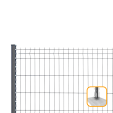 PROFENCE Anthracite, Clôture rigide à platine & encoches, [H 1.03 m]