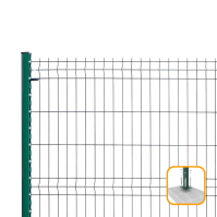 PROFENCE Vert, Clôture rigide à platine & encoches, [H 1.53 m]