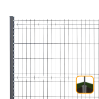 PROFENCE Anthracite, Clôture rigide à sceller & encoches, [H 1.73 m]