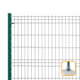 PROFENCE Vert, Clôture rigide à platine & encoches, [H 1.73 m]