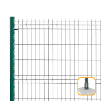 PROFENCE Vert, Clôture rigide à platine & encoches, [H 1.73 m]