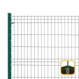 PROFENCE Vert, Clôture rigide à sceller & encoches, [H 1.73 m]
