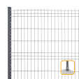 PROFENCE Anthracite, Clôture rigide à platine & encoches, [H 1.93 m]
