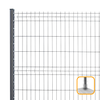 PROFENCE Anthracite, Clôture rigide à platine & encoches, [H 1.93 m]