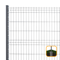 PROFENCE Anthracite, Clôture rigide à sceller & encoches, [H 1.93 m]