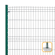 PROFENCE Vert, Clôture rigide à platine & encoches, [H 1.93 m]