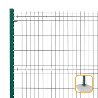 PROFENCE Vert, Clôture rigide à platine & encoches, [H 1.93 m]
