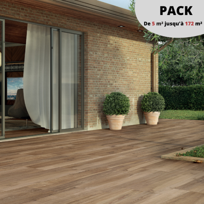 PACK Dalles 20 mm sur plots 96 m² / AEQUA Tur  40x120 cm