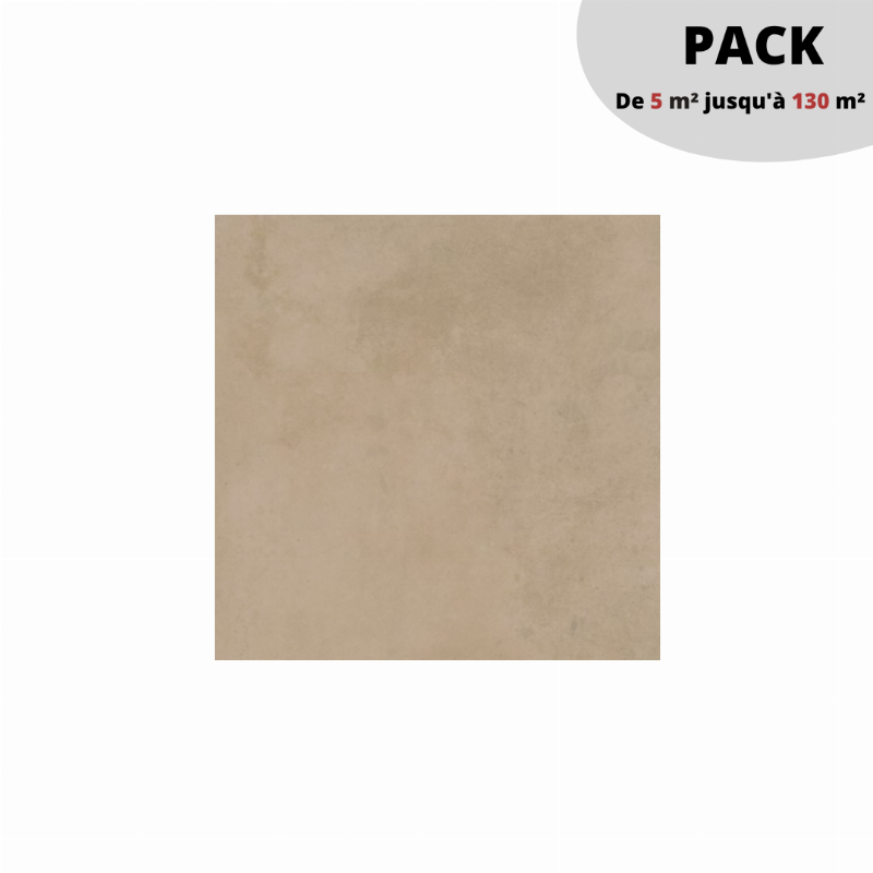 PACK Dalles 20 mm sur plots 115 m² / LUNA Beige 60x60 cm