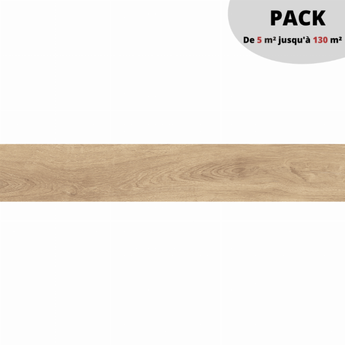 PACK Dalles 20 mm sur plots 23 m² / PADOUK Beige 30x120 cm