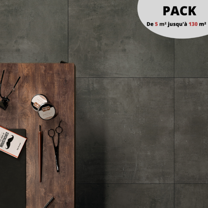 PACK Dalles 20 mm sur plots 5 m² / STARK Graphite 60x60 cm