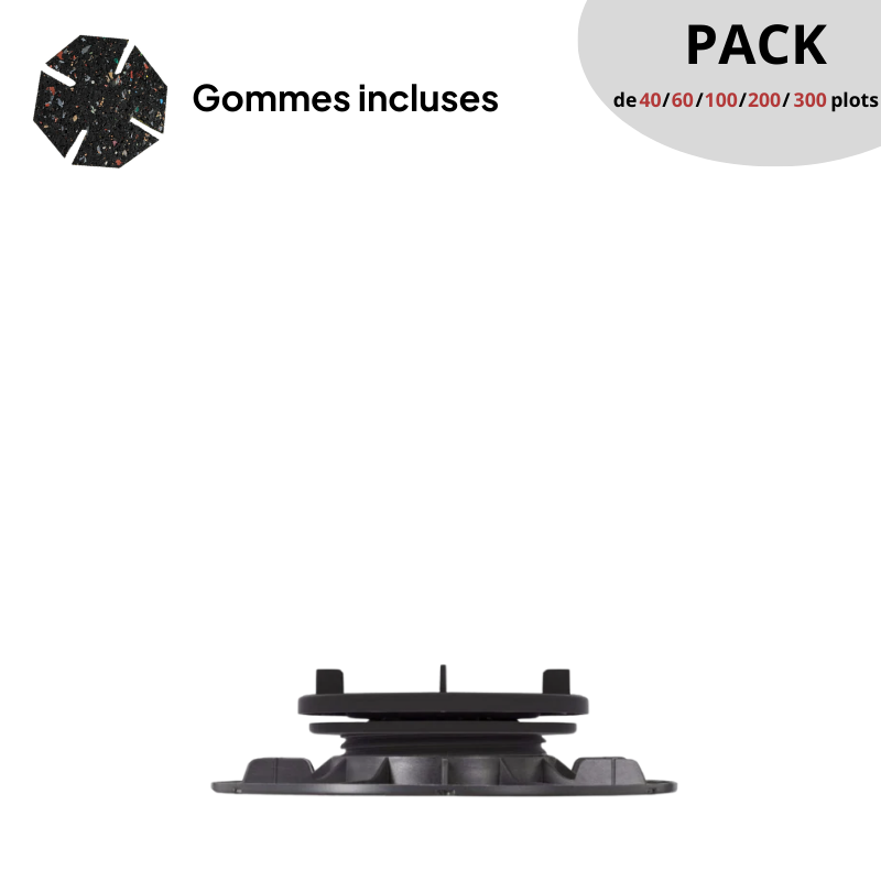 PACK 200 plots autonivelants JOUPLAST H 29-39 mm pour Dalles