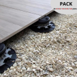 PACK 200 plots autonivelants JOUPLAST H 65-95 mm pour Dalles