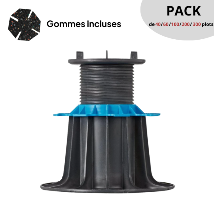 PACK 300 plots réglables JOUPLAST H 140-230 mm pour Dalles