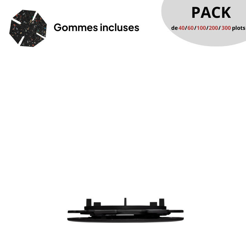 PACK 300 plots réglables JOUPLAST H 8-20 mm pour Dalles