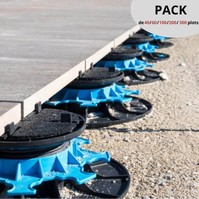 PACK 300 plots réglables JOUPLAST H 8-20 mm pour Dalles