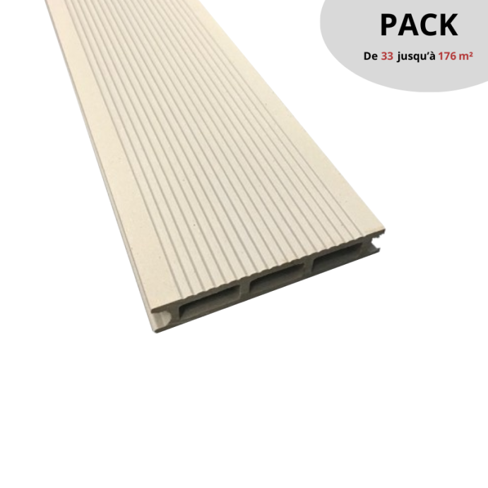 PACK Terrasse Bois Composite 110 m² / PRO XTREM Gris Clair
