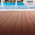 PACK Terrasse Bois Composite 143 m² / PRO XTREM Chocolat