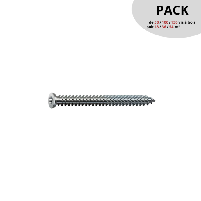PACK Fixation lambourde / Vis SPAX-RA pour 18 m²