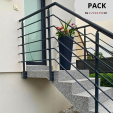 SECO Anthracite, PACK Garde-Corps 2 ml, fixation latérale