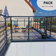 SECO Anthracite, PACK Garde-Corps 2 ml, fixation à plat