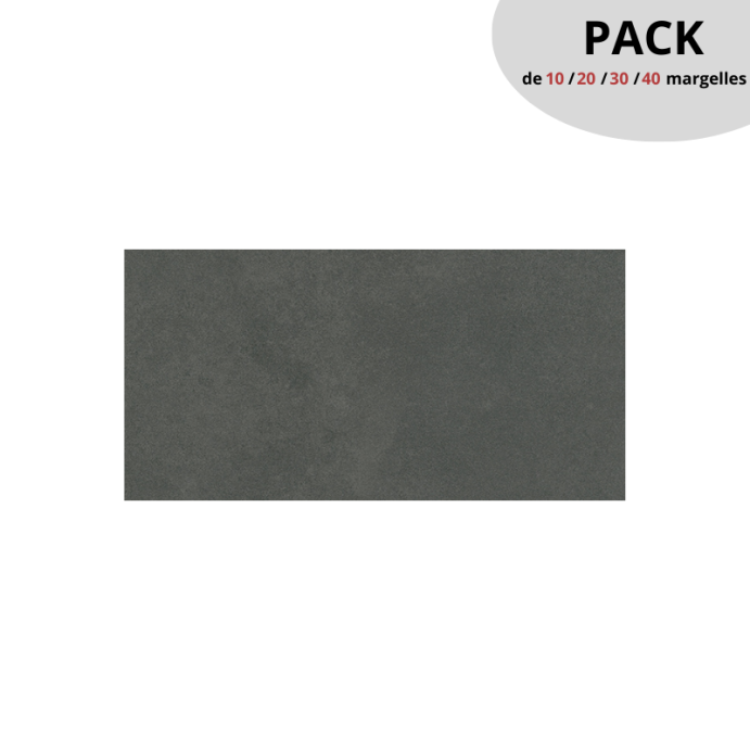 PACK 10 margelles LUNA Anthracite 30x60cm