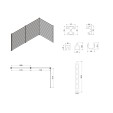 MCFENCE Anthracite, Clôture composite à platine, [H 0.65 m]