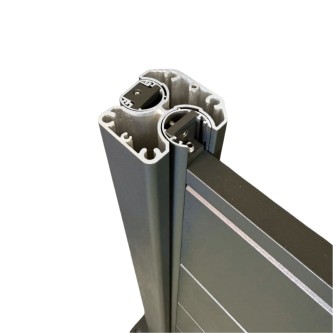 MCFENCE Anthracite, Clôture aluminium persienne à platine [H 0.65 m]