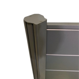 MCFENCE Anthracite, Clôture aluminium persienne à platine [H 0.95 m]
