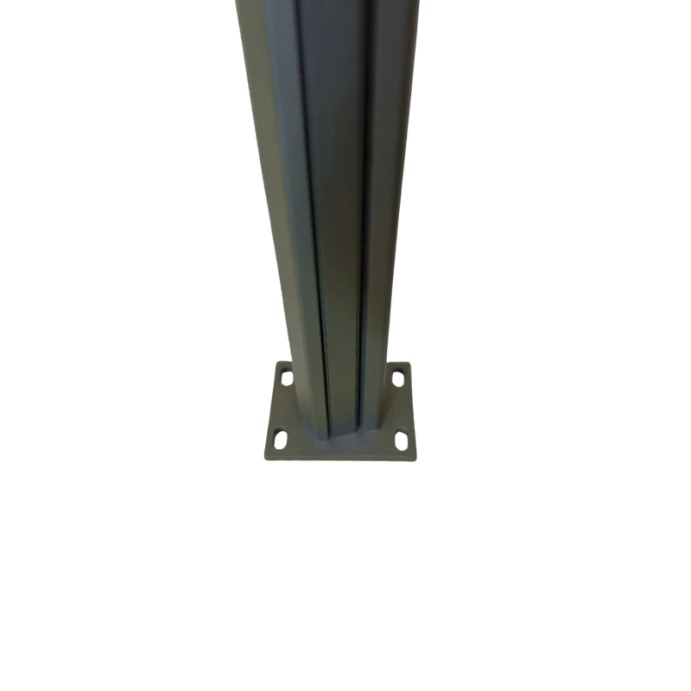MCFENCE Anthracite, Clôture aluminium pleine à platine [H 0.95 m]
